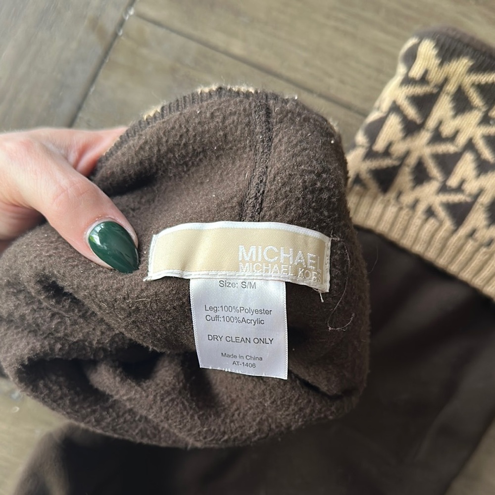 MICHAEL Michael Kors Brown and Cream Rain Boot Socks - Picture 3 of 3